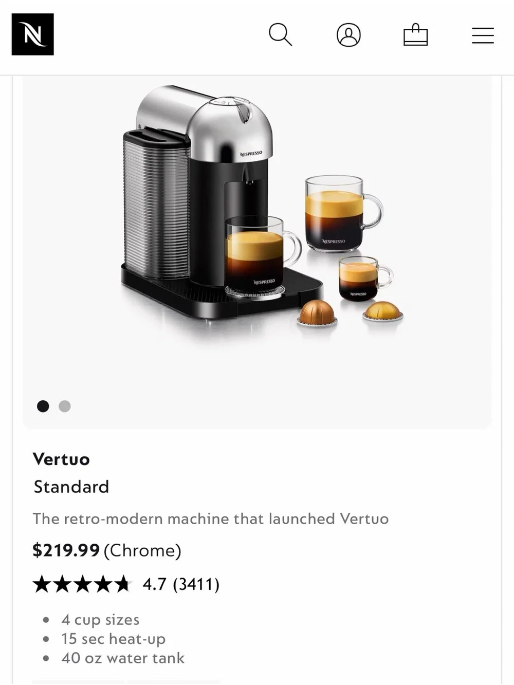 Nespresso Vertuo Coffee Machine Super Bundle